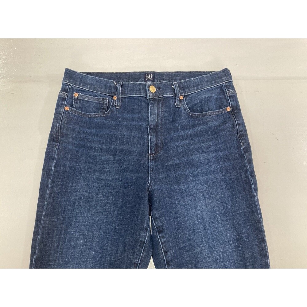 Gap True Skinny Jeans Womens 31R Blue Denim Classic Rise Stretch 5 Pocket Pants - Picture 3 of 12